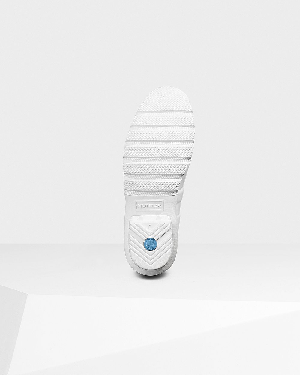 Wysokie Gumowce Damskie - Hunter Original Gloss - Białe - COYV-81053